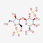 O-(a-L-Idopyranosyluronic Acid 2-Sulfate-(1-4)-2,5-anhydro-Mannitol-6-sulfate molecular structure