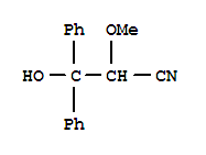 3-hydroxy-2-methoxy-3,3-diphenylpropanenitrile molecular structure