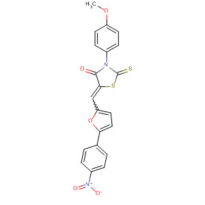 4-Thiazolidinone,3-(4-methoxyphenyl)-5-[[5-(4-nitrophenyl)-2-furanyl]methylene]-2-thioxo- molecular structure