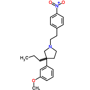 3-(m-Methoxyphenyl)-1-(p-nitrophenethyl)-3-propylpyrrolidine molecular structure