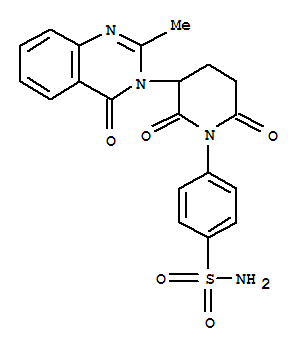4-[3-(2-methyl-4-oxoquinazolin-3(4H)-yl)-2,6-dioxopiperidin-1-yl]benzenesulfonamide molecular structure