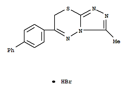 6-(biphenyl-4-yl)-3-methyl-7H-[1,2,4]triazolo[3,4-b][1,3,4]thiadiazine molecular structure
