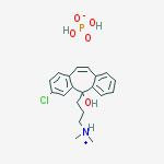 3-(2-chloro-11-hydroxydibenzo[1,3-e:1',2'-f][7]annulen-11-yl)propyl-dimethylazanium;dihydrogen Phosphate molecular structure