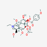 (1alpha,6alpha,10alpha,13alpha,14alpha,15alpha,16beta,17xi)-8-(acetyloxy)-20-ethyl-13,15-dihydroxy-1,6,16-trimethoxy-4-(methoxymethyl)aconitan-14-yl 4-methoxybenzoate