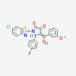 1-(6-chloro-1,3-benzothiazol-2-yl)-5-(4-fluorophenyl)-4-[hydroxy-(3-methoxyphenyl)methylidene]pyrrolidine-2,3-dione molecular structure