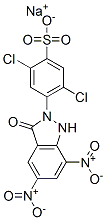 sodium 2,5-dichloro-4-(1,3-dihydro-5,7-dinitro-3-oxo-2H-indazol-2-yl)benzenesulphonate molecular structure