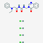 2-(n-ethylanilino)-n-[(4-oxoquinazolin-3-yl)methylcarbamoyl]acetamide;tetrahydrochloride