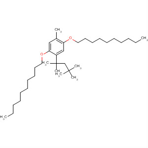 Benzene, 1,4-bis(decyloxy)-2-methyl-5-(1,1,3,3-tetramethylbutyl)- molecular structure