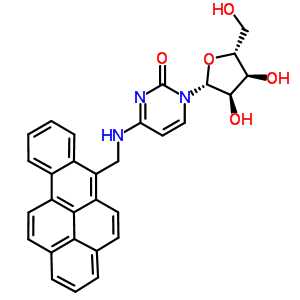 N-(benzo[pqr]tetraphen-6-ylmethyl)cytidine molecular structure
