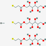 METHYLTIN; 3-OXO-3-(2,3,4,5,6-PENTAHYDROXYHEXOXY)PROPANE-1-THIOLATE molecular structure