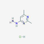 (2,6-dimethylpyrimidin-4-yl)hydrazine;hydrochloride molecular structure