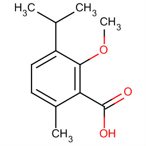 Benzoic acid, 2-methoxy-6-methyl-3-(1-methylethyl)- molecular structure