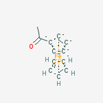 Cyclopenta-1,3-diene;1-cyclopenta-2,4-dien-1-ylethanone;iron molecular structure