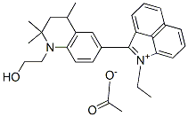 1-ethyl-2-[1,2,3,4-tetrahydro-1-(2-hydroxyethyl)-2,2,4-trimethyl-6-quinolyl]benz[cd]indolium acetate