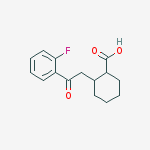 TRANS-2-[2-(2-FLUOROPHENYL)-2-OXOETHYL]CYCLOHEXANE-1-CARBOXYLIC ACID molecular structure