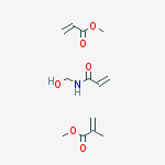 N-(hydroxymethyl)prop-2-enamide;methyl 2-methylprop-2-enoate;methyl Prop-2-enoate molecular structure