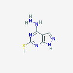 4-Hydrazinyl-6-(methylthio)-1H-pyrazolo[3,4-d]pyrimidine molecular structure