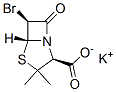 potassium [2S-(2alpha,5alpha,6alpha)]-6-bromo-3,3-dimethyl-7-oxo-4-thia-1-azabicyclo[3.2.0]heptane-2-carboxylate molecular structure