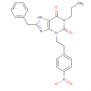 1H-Purine-2,6-dione,3,7-dihydro-3-[2-(4-nitrophenyl)ethyl]-8-(phenylmethyl)-1-propyl- molecular structure