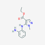 ethyl 5-(2-aminophenylamino)-1-methyl-1H-pyrazole-4-carboxylate molecular structure