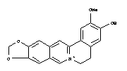 3-hydroxy-2-methoxy-5,6-dihydro[1,3]dioxolo[4,5-g]isoquino[2,1-b]isoquinolin-7-ium molecular structure