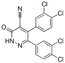 4-Pyridazinecarbonitrile, 5,6-bis(3,4-dichlorophenyl)-2,3-dihydro-3-ox o- molecular structure