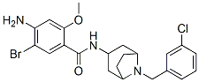 4-amino-5-bromo-N-[8-[(3-chlorophenyl)methyl]-8-azabicyclo[3.2.1]oct-3 -yl]-2-methoxy-benzamide molecular structure