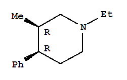 Piperidine,1-ethyl-3-methyl-4-phenyl-, (3R,4R)-rel- molecular structure