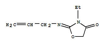 4-Oxazolidinone,3-ethyl-2-(2-propen-1-ylimino)- molecular structure