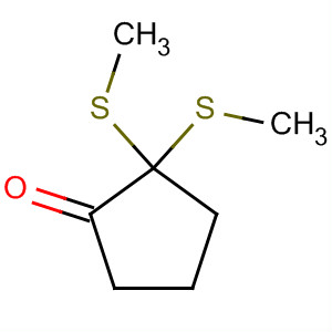 Cyclopentanone, 2,2-bis(methylthio)- molecular structure