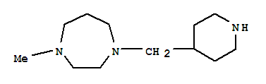1H-1,4-Diazepine,hexahydro-1-methyl-4-(4-piperidinylmethyl)- molecular structure