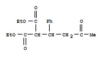 propanedioic acid, 2-(3-oxo-1-phenylbutyl)-, diethyl ester molecular structure