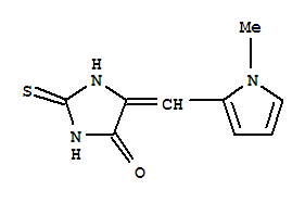 4-IMIDAZOLIDINONE,5-[(1-METHYL-1H-PYRROL-2-YL)METHYLENE]-2-THIOXO- molecular structure
