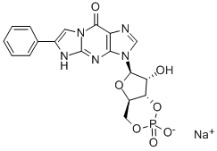 BETA-PHENYL-1,N2-ETHENOGUANOSINE-3,5-CYCLIC MONOPHOSPHATE SODIUM SALT molecular structure