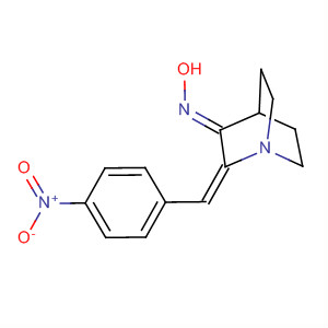 1-Azabicyclo[2.2.2]octan-3-one, 2-[(4-nitrophenyl)methylene]-, oxime,(E,E)- molecular structure