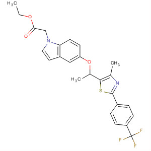 1H-Indole-1-acetic acid,5-[1-[4-methyl-2-[4-(trifluoromethyl)phenyl]-5-thiazolyl]ethoxy]-, ethylester