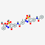 2-[[6-[[4-[[6-(Benzoylamino)-1-hydroxy-3-sulfo-2-naphthalenyl]azo]-3-methylbenzoyl]amino]-1-hydroxy-3-sulfo-2-naphthalenyl]azo]benzoic acid molecular structure