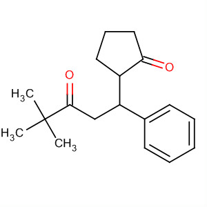 Cyclopentanone, 2-(4,4-dimethyl-3-oxo-1-phenylpentyl)- molecular structure