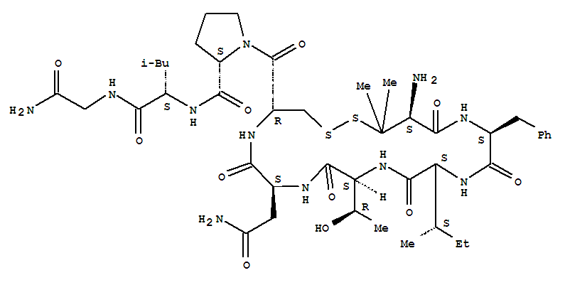 oxytocin, 1-penicillamyl-Phe(2)-Thr(4)-