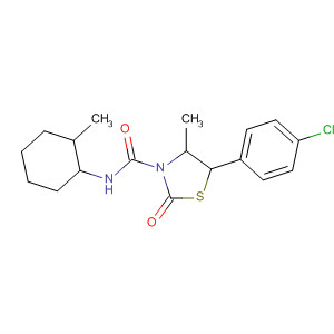 3-Thiazolidinecarboxamide,5-(4-chlorophenyl)-4-methyl-N-(2-methylcyclohexyl)-2-oxo- molecular structure