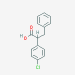 2-(4-chlorophenyl)-3-phenylpropanoic acid molecular structure