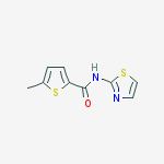 5-methyl-N-(thiazol-2-yl)thiophene-2-carboxamide molecular structure