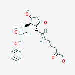 (2R,3R,4R)-4-hydroxy-2-[(2E)-8-hydroxy-7-oxooct-2-en-1-yl]-3-[(1E)-3-hydroxy-4-phenoxybut-1-en-1-yl]cyclopentanone molecular structure