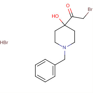 Ethanone, 2-bromo-1-[4-hydroxy-1-(phenylmethyl)-4-piperidinyl]-,hydrobromide molecular structure