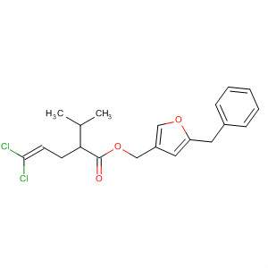 4-Pentenoic acid, 5,5-dichloro-2-(1-methylethyl)-,[5-(phenylmethyl)-3-furanyl]methyl ester molecular structure
