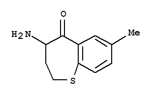 1-BENZOTHIEPIN-5(2H)-ONE,4-AMINO-3,4-DIHYDRO-7-METHYL- molecular structure