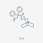 1-azabicyclo[2.2.2]octan-3-yl 3-hydroxy-2,2-diphenylpropanoate;hydrochloride molecular structure