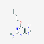 9H-PURIN-2-AMINE, 6-BUTOXY- molecular structure