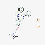 4-[2-(dipropan-2-ylammonio)ethoxy]-N-[(Z)-phenyl(phenylamino)methylidene]anilinium dibromide