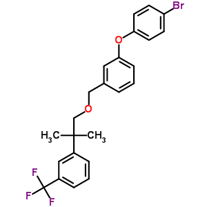 1-bromo-4-[3-[[2-methyl-2-[3-(trifluoromethyl)phenyl]propoxy]methyl]phenoxy]benzene molecular structure